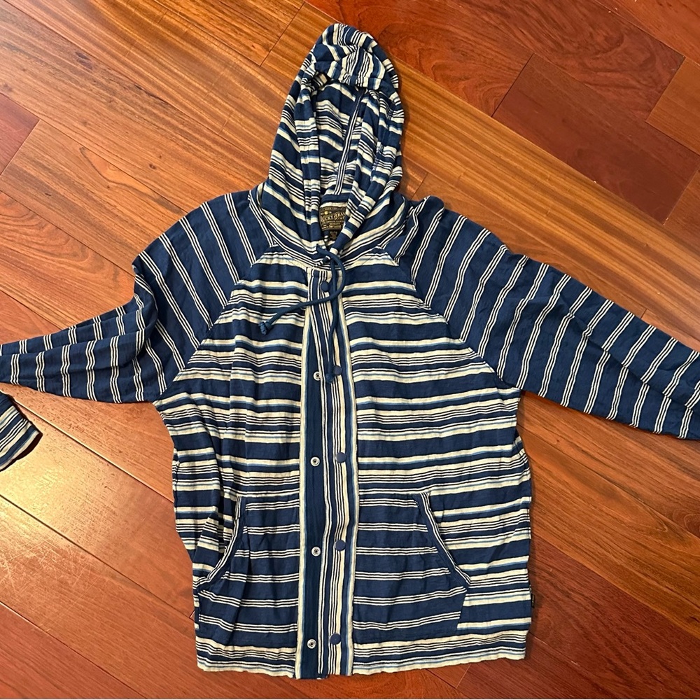 Snap button up lucky brand hoodie